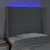 Produktbild 4 för Sänggavel LED ljusgrå 103x16x118/128 cm tyg