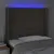 Produktbild 4 för Sänggavel LED taupe 103x16x118/128 cm tyg
