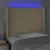 Produktbild 4 för Sänggavel LED gräddvit 103x16x118/128 cm tyg