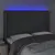 Produktbild 4 för Sänggavel LED mörkgrå 147x16x118/128 cm tyg