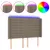 Produktbild 2 för Sänggavel LED taupe 147x16x118/128 cm tyg