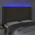 Produktbild 4 för Sänggavel LED taupe 147x16x118/128 cm tyg