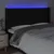 Produktbild 4 för Sänggavel LED svart 163x16x118/128 cm tyg