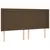 Produktbild 3 för Sänggavel LED mörkbrun 163x16x118/128 cm tyg