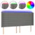 Produktbild 2 för Sänggavel LED mörkgrå 183x16x118/128 cm tyg