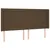 Produktbild 3 för Sänggavel LED mörkbrun 183x16x118/128 cm tyg