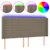 Produktbild 2 för Sänggavel LED taupe 183x16x118/128 cm tyg