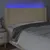 Produktbild 4 för Sänggavel LED gräddvit 183x16x118/128 cm tyg