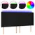 Produktbild 2 för Sänggavel LED svart 203x16x118/128 cm tyg