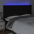 Produktbild 4 för Sänggavel LED svart 203x16x118/128 cm tyg