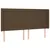 Produktbild 3 för Sänggavel LED mörkbrun 203x16x118/128 cm tyg