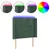 Produktbild 2 för Sänggavel LED mörkgrön 103x16x118/128 cm sammet