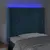 Produktbild 4 för Sänggavel LED mörkblå 103x16x118/128 cm sammet