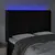 Produktbild 4 för Sänggavel LED svart 147x16x118/128 cm sammet