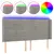 Produktbild 2 för Sänggavel LED ljusgrå 163x16x118/128 cm sammet
