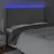 Produktbild 4 för Sänggavel LED ljusgrå 163x16x118/128 cm sammet