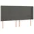 Produktbild 3 för Sänggavel LED mörkgrå 163x16x118/128 cm sammet