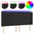 Produktbild 2 för Sänggavel LED svart 163x16x118/128 cm sammet