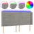 Produktbild 2 för Sänggavel LED ljusgrå 183x16x118/128 cm sammet