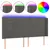 Produktbild 2 för Sänggavel LED mörkgrå 183x16x118/128 cm sammet