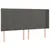 Produktbild 3 för Sänggavel LED mörkgrå 183x16x118/128 cm sammet