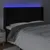 Produktbild 4 för Sänggavel LED svart 183x16x118/128 cm sammet