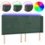 Produktbild 2 för Sänggavel LED mörkgrön 183x16x118/128 cm sammet