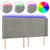 Produktbild 2 för Sänggavel LED ljusgrå 203x16x118/128 cm sammet