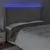 Produktbild 4 för Sänggavel LED ljusgrå 203x16x118/128 cm sammet