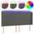 Produktbild 2 för Sänggavel LED mörkgrå 203x16x118/128 cm sammet