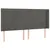Produktbild 3 för Sänggavel LED mörkgrå 203x16x118/128 cm sammet