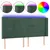 Produktbild 2 för Sänggavel LED mörkgrön 203x16x118/128 cm sammet