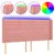 Produktbild 2 för Sänggavel LED rosa 203x16x118/128 cm sammet