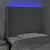 Produktbild 4 för Sänggavel LED ljusgrå 83x16x118/128 cm tyg