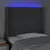 Produktbild 4 för Sänggavel LED mörkgrå 83x16x118/128 cm tyg