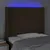 Produktbild 4 för Sänggavel LED mörkbrun 83x16x118/128 cm tyg