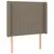 Produktbild 3 för Sänggavel LED taupe 83x16x118/128 cm tyg