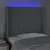Produktbild 4 för Sänggavel LED ljusgrå 103x16x118/128 cm tyg
