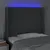 Produktbild 4 för Sänggavel LED mörkgrå 103x16x118/128 cm tyg