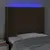 Produktbild 4 för Sänggavel LED mörkbrun 103x16x118/128 cm tyg