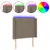Produktbild 2 för Sänggavel LED taupe 103x16x118/128 cm tyg