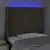 Produktbild 4 för Sänggavel LED taupe 103x16x118/128 cm tyg