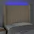 Produktbild 4 för Sänggavel LED gräddvit 103x16x118/128 cm tyg