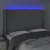 Produktbild 4 för Sänggavel LED ljusgrå 147x16x118/128 cm tyg