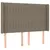 Produktbild 3 för Sänggavel LED taupe 147x16x118/128 cm tyg