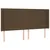 Produktbild 3 för Sänggavel LED mörkbrun 163x16x118/128 cm tyg