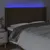 Produktbild 4 för Sänggavel LED mörkbrun 163x16x118/128 cm tyg