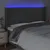 Produktbild 4 för Sänggavel LED mörkgrå 183x16x118/128 cm tyg