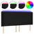 Produktbild 2 för Sänggavel LED svart 183x16x118/128 cm tyg