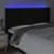 Produktbild 4 för Sänggavel LED svart 183x16x118/128 cm tyg